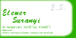 elemer suranyi business card